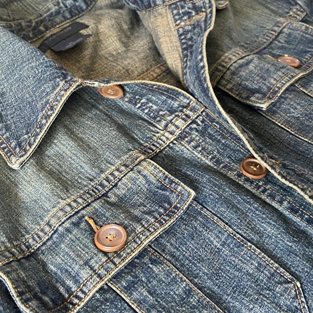 Express Men's Blue Denim Jacket - Picture 4 of 5